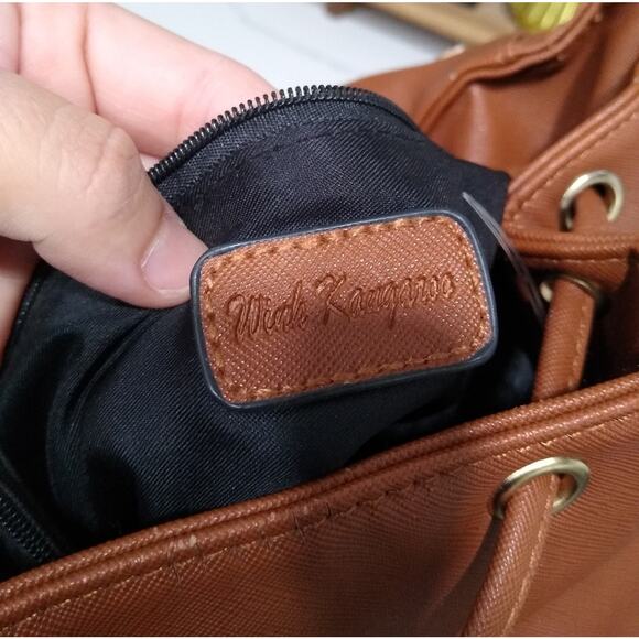 Wink Kangaroo Tan Leather Backpack main image 2